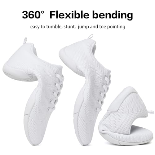 Image of CADIDL Cheer Shoes Women White Cheerleading Dance Shoes