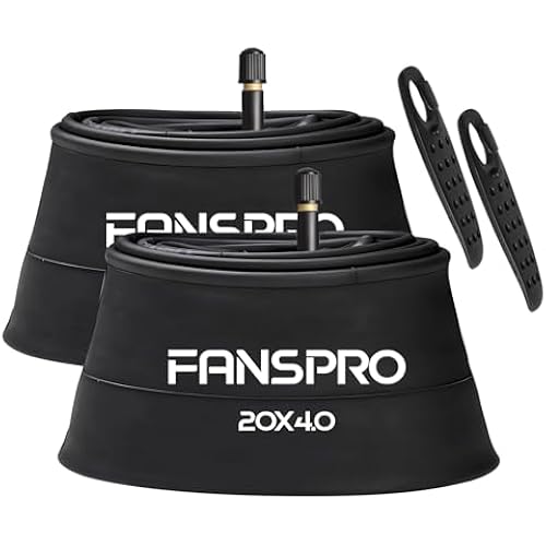 FANSPRO 2 Pack Premium Butyl Inner Tubes for 20/26-Inch Fat Bikes - Heavy Duty 20x4.0, 26x4.0, 20x3.0, 26x3.0 with Schrader Valve & Tire Levers - Compatible with Mountain, Electric & E-Bikes