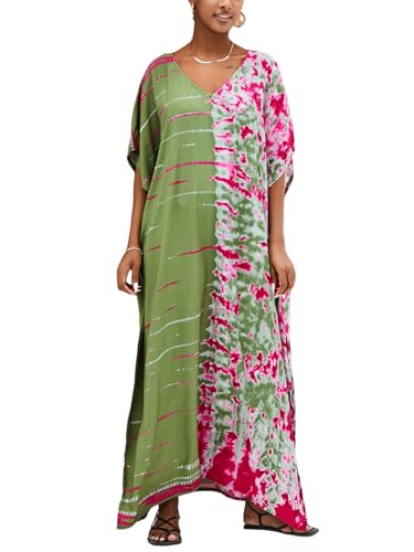Image of Kaftan Dresses for Women Plus Size Bathing Suit Cover up Caftan Maxi Beach Dresses