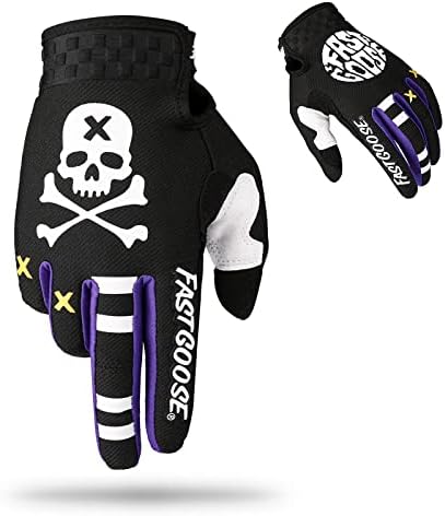 FASTGOOSE Dirt Bike Motocross Gloves - Motorbike Riding Bike Gloves for Off Road Racing & Sports (Black, Large)