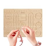 Tablero de perlas de creación, bandeja portátil precisa y lisa para medir y diseñar pulseras, bandeja de perlas de producción de joyas, para adultos principiantes apasionados y artesanías