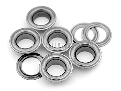 Craftmemore 3/8" (10Mm) Hole 100 Sets Grommets Eyelets With Washers For Clothes, Leather, Canvas (Gunmetal) #TOP14