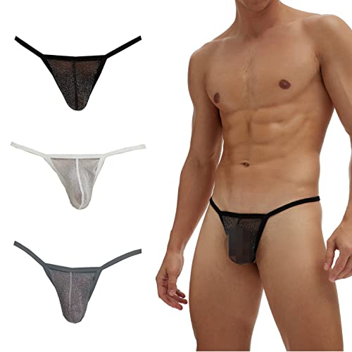 Men's Spandex Thong Bikini Low Rise Briefs Underwear2