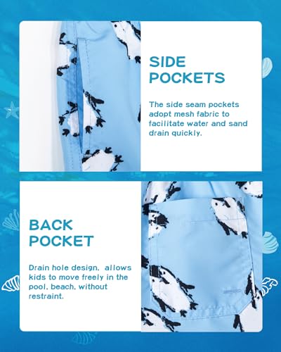Image of SURF CUZ Boys Swim Trunks Toddler Swim Shorts UPF 50+ Bathing Suit for Boy Swimsuit Quick Dry Mesh Beach Boardshorts Swimwear