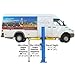 ATLAS Automotive Equipment BP10000X 2-Post Commercial Grade Vehicle Lift, Baseplate, Open-top Style, 9’6” Minimum Ceiling Height, 10,000lb Capacity, Super Symmetric Arms, for Low Ceiling Garage Use