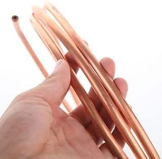 1-5Meters Copper Tube/Copper Coil Air Conditioning Copper Tube 99.9% T2 Soft Copper Tube OD2/3/4/6/8/10/12/14mm, 1pcs (Size : 2M, Style : 10mm x 1mm)