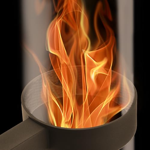 CHARMELEON Pellet Stove&Wood Pellet Fire Pits for Outside – Portable Wood Pellet Heater–Painted Stainless Steel Outdoor Fire Pit for Backyard – Fireplace for Camping Patio Garden Picnic–Matte Black-S