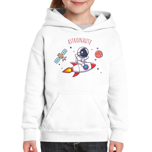 Sweat à capuche enfant astronaute pull doux anti-irritation lune - 3