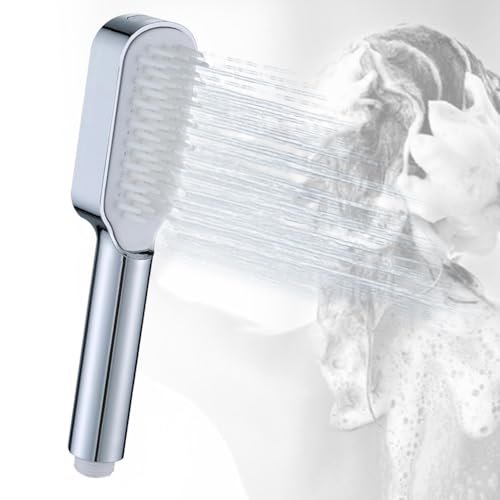 2 Mode Bathroom Shower Head,2 In 1 Shower Pressurized Shower Head With Shower Brush Massage Handheld Back Spray Gun Water Function Shower Head Bathroom Tool (Gray)