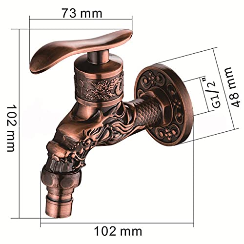 Robinet de salle de bain rétro en zinc pour une décoration d'antan