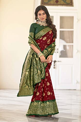 Image of Glory Sarees Women's Banarasi Silk Saree With Blouse Piece (Rich Silk101 Parent)