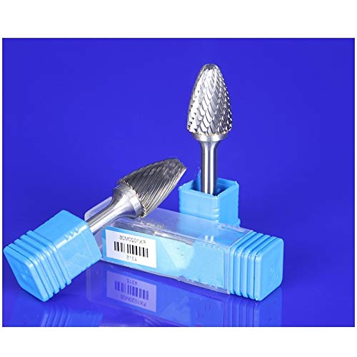 2PCS Fresas de Carburo 10mm Doble Corte Forma Árbol miniatura 2
