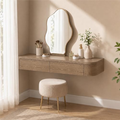 Floating Makeup Vanity Desk, Wall Mounted Vanity Table, Makeup Table