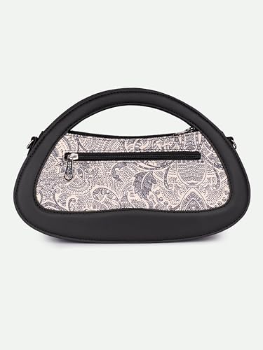 Image of ZOUK Nadia Sling Bag for Women - Stylish Crossbody with Cutout Top Handle | Handcrafted Shoulder Bag with Multiple Pockets & Water-Resistant Lining | Formal & Casual Use |