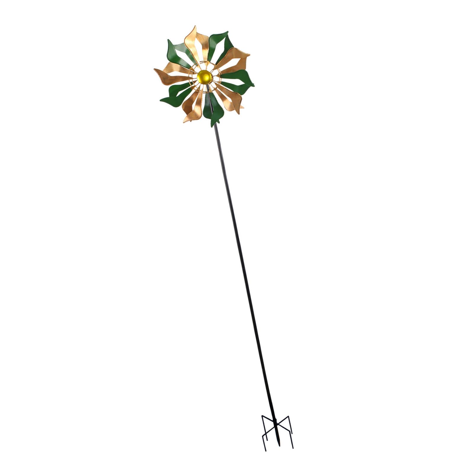 Easyly Install Iron Wind Spinner Weather Proof Colorful Outdoor Windmill for Garden Yard Ornaments Flower Rotating Wind Spinner
