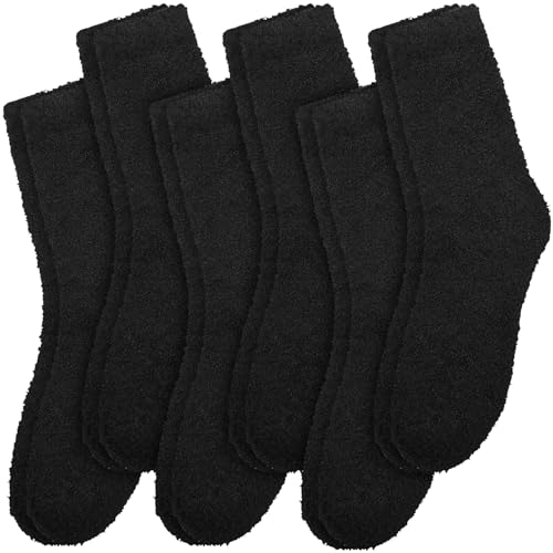Image of Jspupifip Fluffy Socks for Women | Soft Home Slipper Socks Winter Fluffy Sleeping Christmas Sock, 6 /10 Pairs