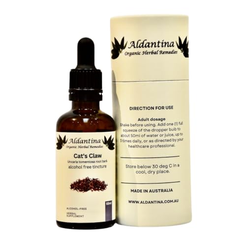 Organic Cat's Claw (Uncaria tomentosa) Tincture, Australian made, Alcohol-Free (50ml = 1.7 fluid oz)