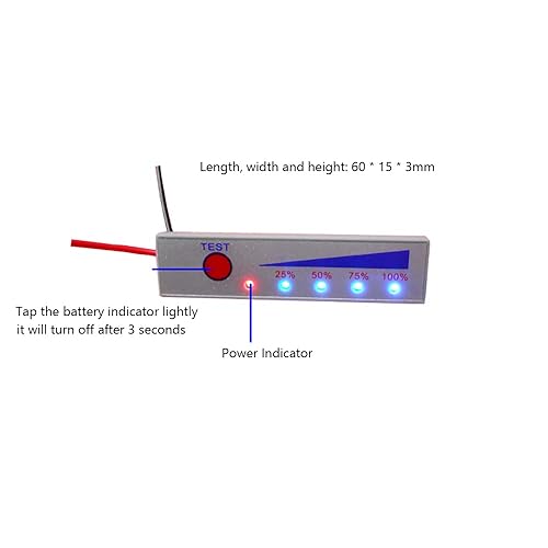 Miniatura 4 de Módulo de indicación de batería de ion de litio 3PCS 2S para pantalla de voltaje LED (blanco)