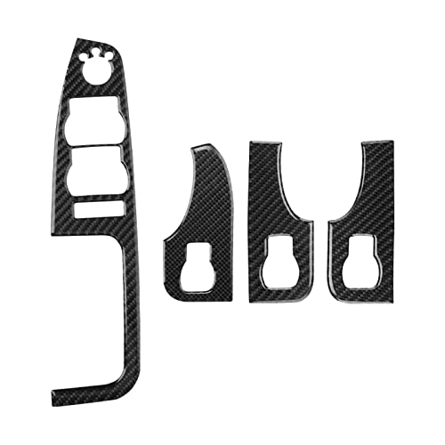 Decoración Interior del Coche, Panel Elevador de Ventana de Fibra de Carbono, Cubierta Adhesiva 5D, Accesorios de Estilo de Coche, para Audi A4 B7 2005-2008 Cover