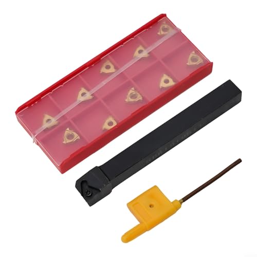 Metal-Working Threading Insert 11ER AG60 with SER1010H11 10mm Lathe CNC Cutting Tool Holder for Industrial Machining Applications Right Hand Orientation Shank Diameter 100mm