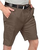 Cargo Golf Shorts for Men - Dry Fit, Large Pockets, Lightweight, Moisture Wicking, 4-Way Stretch Dark Khaki