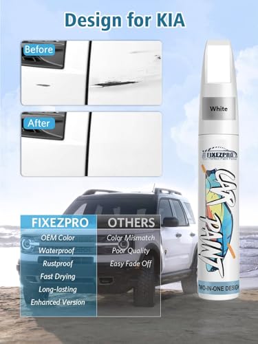 Image of Wolf Gray Touch Up Paint for Kia, Exact Color Match Car Paint Scratch Repair Pen Kit Quick & Easy Fix Vehicle Chips and Nicks Scuff