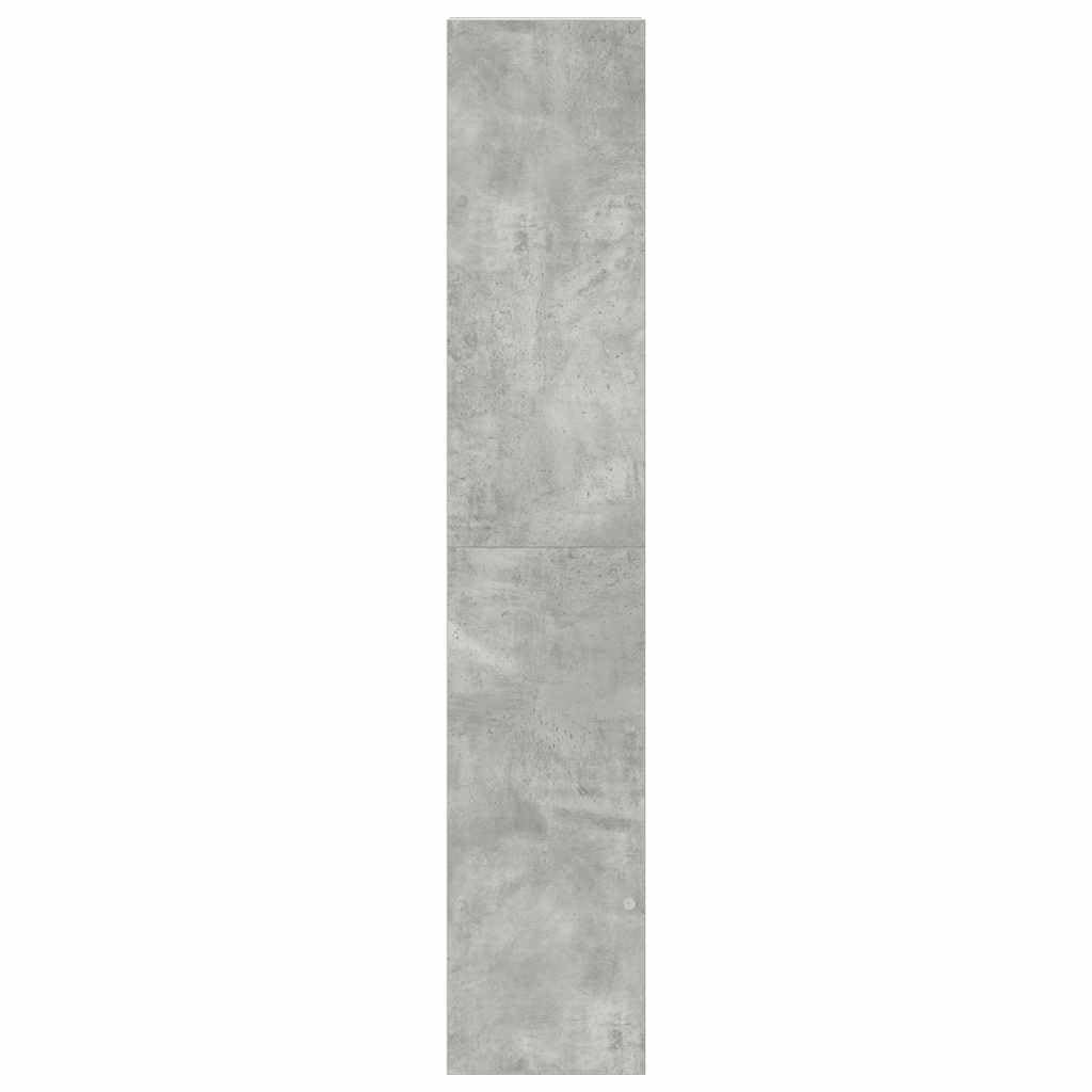 Set di 2 librerie impilabili, grigio cemento, 30 x 30 x 80 cm, in