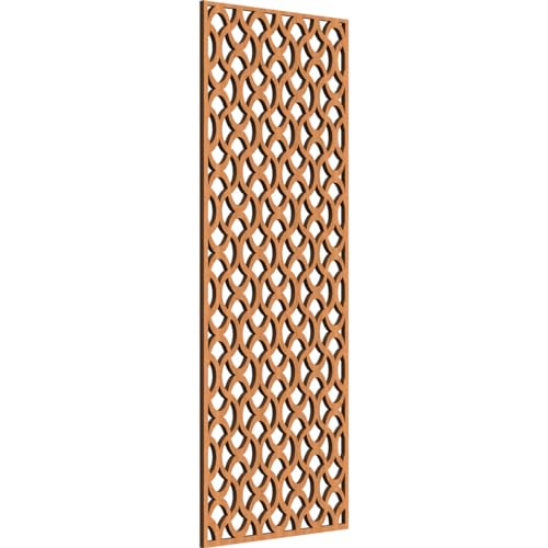 Image of 17 3 /8 inchW x 44 3 /8 inchH x 3 /8 inchT Resort Decorative Fretwork Wood Wall Panels, Cherry