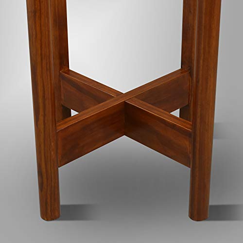 Mid-Century Modern Wood Plant Display Stand, Fit Up to 12", Plant and Pot NOT Included - Antique Mahogany by Casual Home - Used condition - Image 8