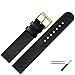 Produktbild MARBURGER Uhrenarmband 18mm Leder Schwarz Gold Glatt - Montage Set 2721810000220