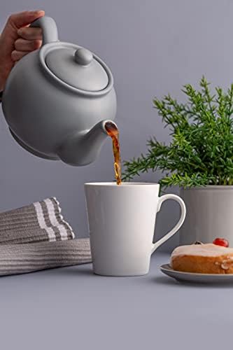 Price & Kensington Matt Grey 6 Cup Teapot, Stoneware, Multicolour