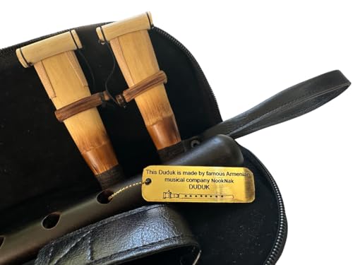 Instrument à vent balaban doudouk arménien clé de La avec étui cuir et anches