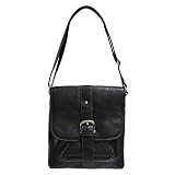 Sac Style gibecière Femme en Cuir KATANA - Noir