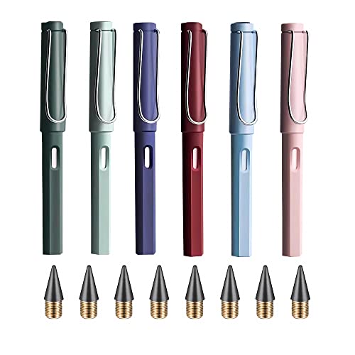 JGYXQYD 6 Sets Everlasting Pencil, Infinity Pen, NO-Sharpening Pencils for