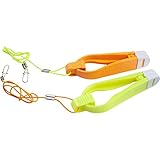 Fladen Downrigger Release Clip, die Blisterverpackung enthält 2 Release Clips, 1x in Gelb und 1x in Orange, in S oder L verfügbar (6cm)