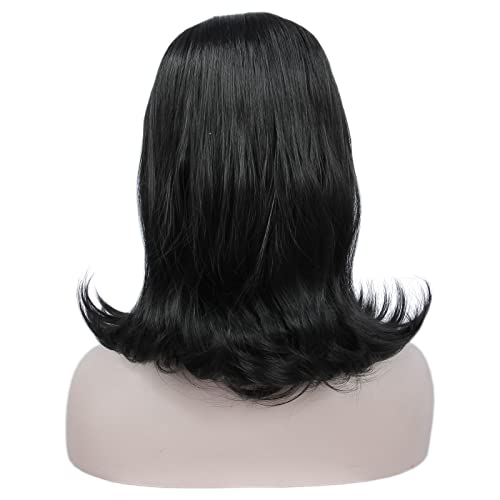Image of Linfairy 1 Pc Retro Short Black Wig Big Bouffant Beehive Wigs for Women fits 50s 80s Costume