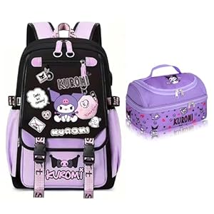 Roffatide Anime Drucken Business Casual Laptop Rucksack Mittagessack Schultern Reisen Wandern Tagessäcke Rucksack 17 Zoll C