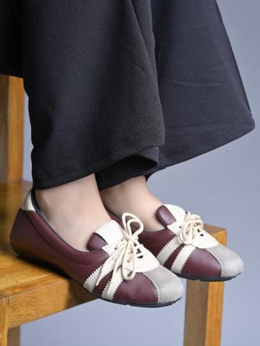 Image of Shoetopia Classic Lace-Up Ballet Flats for Women Fashion Sandals for Casual, Party & Daily Footwear