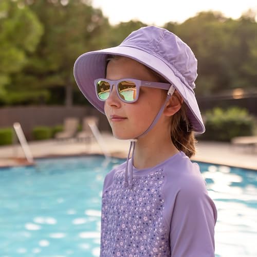 JAN & JUL Girls' Polarized Sunglasses with Strap, Flexible and Durable for Toddlers (Dusty Purple Aurora, M: 2-6 Years) — view 6
