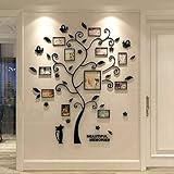 ♥ Fácil de instalar:en este juego de pegatinas de pared,recibirá la imagen de todos los accesorios (hojas,árboles,marcos de cuadros,etc.).Es autoadhesivo,fácil de instalar y fácil de desmontar.