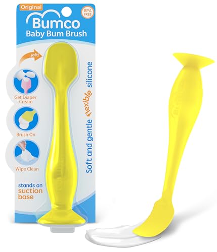 Image of Bumco Diaper Cream Spatula - BPA-Free Diaper Bag Essentials, Soft Butt Spatula Baby, Mom-Invented Butt Paste Spatula, Bumco Diaper Cream Spatula, Flexible Diaper Cream Applicator, Bumco Baby Bum Brush