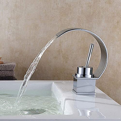 Robinet de baignoire chaude et froide avec jet cascade et placage durable