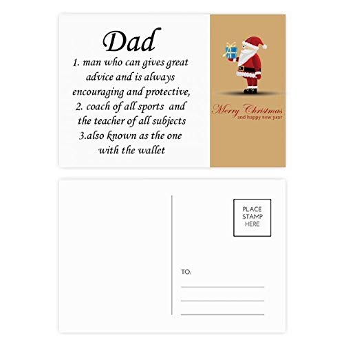 Cartes postales Encouraging Dad cadeau de Noël idéal pour les pères