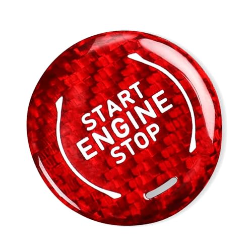 Bouton démarrage arrêt moteur Cadillac autocollant carbone rouge pour XT4 XT6 CT5