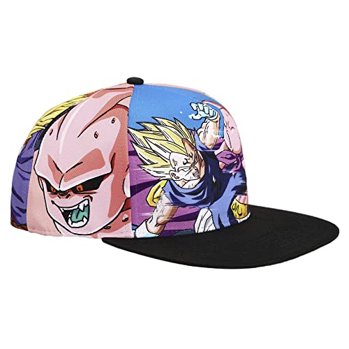 Image of Dragon Ball Z Majin Buu & Goku Sublimation Panel Baseball Cap Multicolor