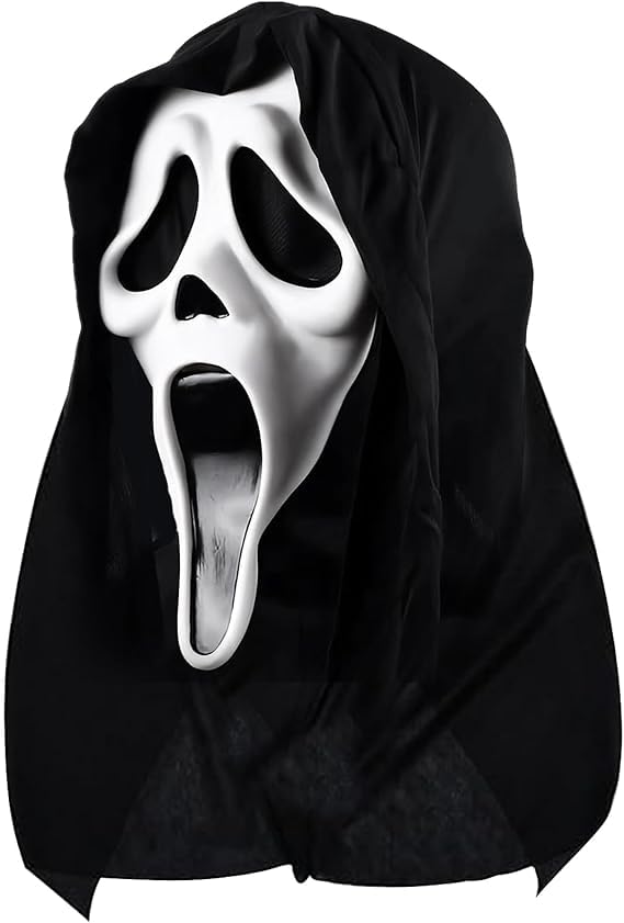 BIGTHREE Halloween Horror Scream Mask, Horror Scream Masks, Role Play Screams Mask, Horrors Reality, Rugged, Suitable for Halloween Role-Playing, Stand out From the Crowd, for Both Men and Women.