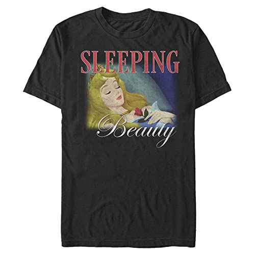 T-Shirt Disney Belle au Bois Dormant Homme Grand Taille Noir 4XL