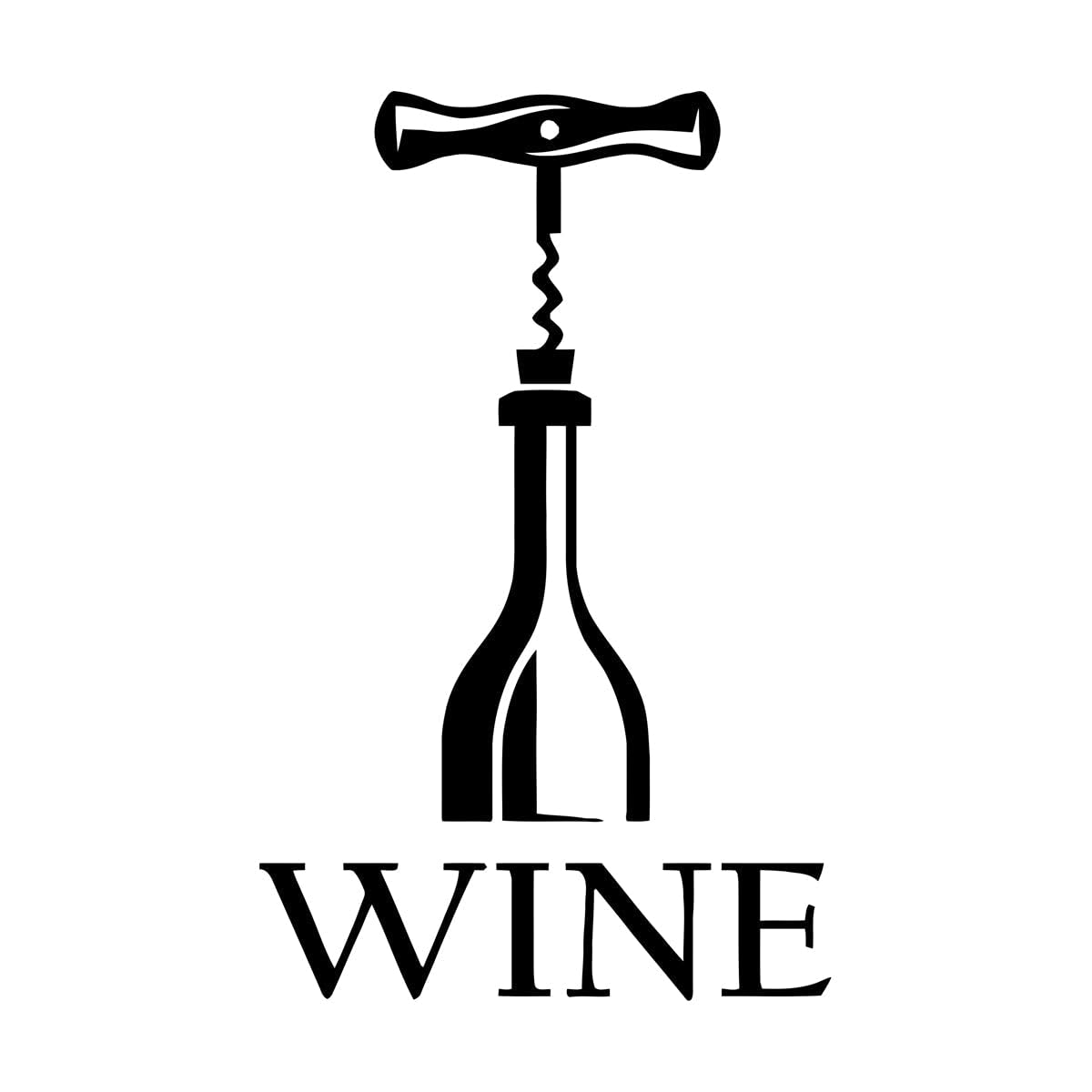 Bar Wine Wall Stickers Corkscrew Alcohol Bottle Opener Vinyl Wall Decal Dining Room Kitchen Home Decor Art Removable Small - 26x42cm โ image 1