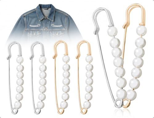 OHYANYAO 4 Broches Reductores De Cuello,Broches De Solapa Para Mujer Bufanda Suéter,Para Ropa,Faldas,Cinturones,Suéteres Y Bufandas