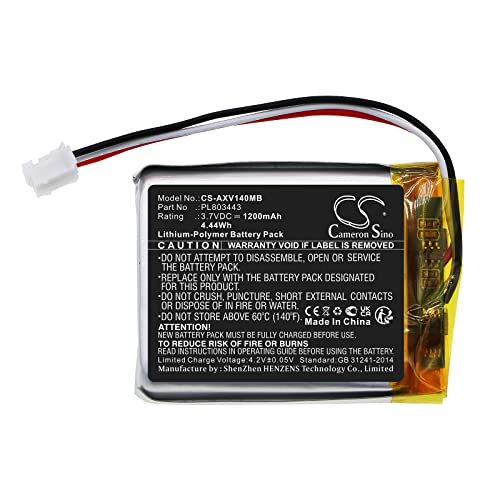 Image of 1200mAh Replacement Battery for PL803443, Compatible with Axvue Video Monitor 140